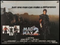2y663 MAD MAX 2: THE ROAD WARRIOR British quad '82 Mel Gibson returns as Mad Max, cool image!