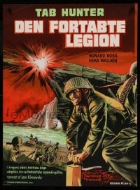 2y350 LEGION OF NO RETURN Danish '71 cool different art of Tab Hunter in World War II!