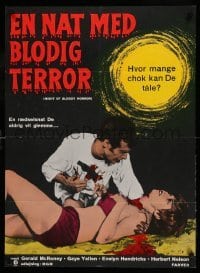 2y363 NIGHT OF BLOODY HORROR Danish '71 blood psycho goes berserk, remember you can only die once!