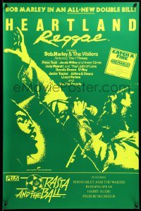 2y595 HEARTLAND REGGAE/RASTA & THE BALL English double crown '80 artwork of Bob Marley!