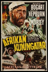 2y261 AFRICAN QUEEN Finnish R59 different art/images of Humphrey Bogart & Katharine Hepburn!