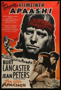 2y263 APACHE Finnish '55 Robert Aldrich, Native American Burt Lancaster & Jean Peters!