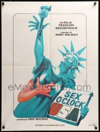 2y085 SEX O'CLOCK USA French 24x32 '76 artwork of sexy Statue of Liberty by Michel Landi!