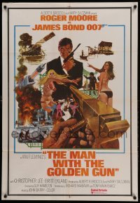 2y064 MAN WITH THE GOLDEN GUN Indian '74 Roger Moore as James Bond by Robert McGinnis