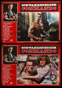 2y183 COMMANDO Italian 8 18x26 pbusta '86 Arnold Schwarzenegger, Alyssa Milano, Chong