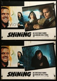 2y199 SHINING set of 8 Italian 19x26 pbustas '80 King & Stanley Kubrick, Nicholson, different!