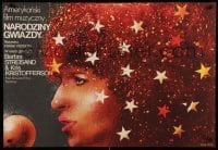 2y819 STAR IS BORN Polish 26x38 '78 Jakub Erol art of Barbra Streisand, rock 'n' roll!