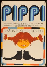 2y746 PIPPI LONGSTOCKING Polish 23x33 '73 Inger Nilsson, a film for the whole family!