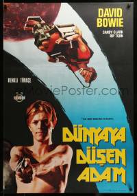 2y443 MAN WHO FELL TO EARTH Turkish '76 Nicolas Roeg, David Bowie, cool totally different image!