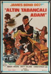 2y444 MAN WITH THE GOLDEN GUN Turkish '74 Roger Moore as James Bond by Robert McGinnis and Over!