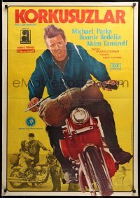 2y472 THEN CAME BRONSON Turkish '70 Michael Parks & Bonnie Bedelia on and off a motorcycle!