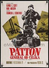 2y247 PATTON Yugoslavian 20x27 '72 General George C. Scott military World War II classic!