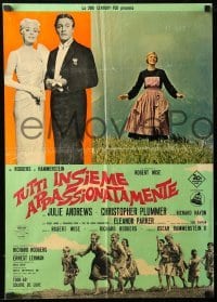 2y187 SOUND OF MUSIC set of 2 Italian 19x27 pbustas '65 Julie Andrews & top cast!