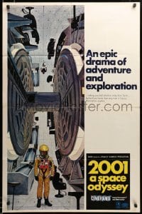 2z436 2001: A SPACE ODYSSEY style C Cinerama centrifuge style 1sh '68 great McCall art, ultra rare!