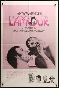 2z280 ANDY WARHOL'S L'AMOUR 1sh '73 female American hippies in Paris want husbands, ultra rare!