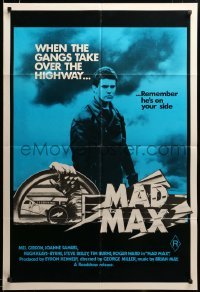 2z152 MAD MAX Aust 1sh R81 Mel Gibson & George Miller post-apocalyptic classic, he's on your side!