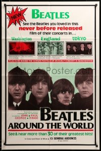 2z944 BEATLES AROUND THE WORLD 1sh '70s John, Paul, George & Ringo in Washington, England & Tokyo!
