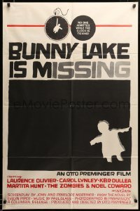 2z920 BUNNY LAKE IS MISSING 1sh '65 directed by Otto Preminger, cool Saul Bass doll art!
