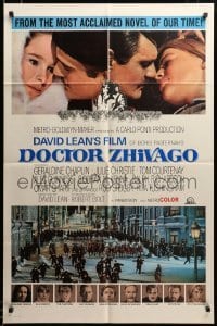 2z397 DOCTOR ZHIVAGO style A 1sh '65 Omar Sharif, Julie Christie, top cast, Lean English epic!