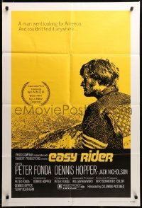 2z825 EASY RIDER 1sh '69 Peter Fonda, Nicholson, biker classic directed by Dennis Hopper!