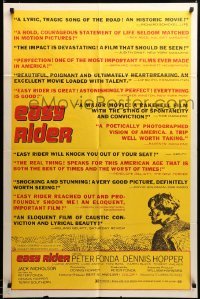 2z826 EASY RIDER style B 1sh '69 Peter Fonda, Nicholson, biker classic directed by Dennis Hopper!