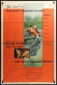 2z373 EDDY DUCHIN STORY 1sh '56 Tyrone Power & Kim Novak in a love story you will remember!