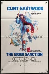 2z783 EIGER SANCTION 1sh '75 Clint Eastwood's lifeline was held by the assassin he hunted!