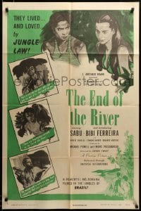 2z530 END OF THE RIVER 1sh '48 Sabu & Ferreira lived & loved by jungle law, Powell & Pressburger!