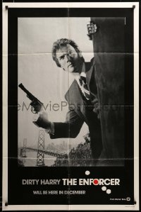 2z786 ENFORCER teaser 1sh '76 classic image of Clint Eastwood as Dirty Harry holding .44 magnum!