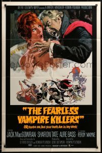 2z129 FEARLESS VAMPIRE KILLERS style B 1sh 1967 great Frank Frazetta art, plus Tate attacked!