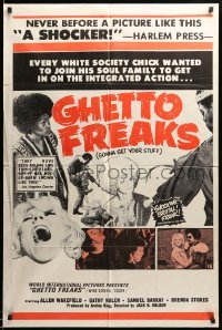 2z332 GHETTO FREAKS 1sh '72 every white society chick wanted to join his soul family, a shocker!