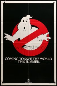 2z135 GHOSTBUSTERS teaser 1sh '84 Ivan Reitman sci-fi horror, coming to save the world this Summer