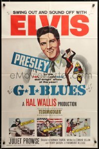 2z682 G.I. BLUES 1sh '60 swing out and sound off with Elvis Presley & sexy Juliet Prowse!