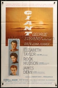 2z374 GIANT 1sh '56 James Dean, Elizabeth Taylor, Hudson, George Stevens classic!
