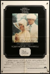 2z757 GREAT GATSBY 1sh '74 Robert Redford, Mia Farrow, from F. Scott Fitzgerald novel!