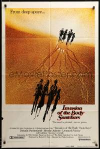 2z139 INVASION OF THE BODY SNATCHERS advance 1sh '78 Kaufman classic remake of space invaders!
