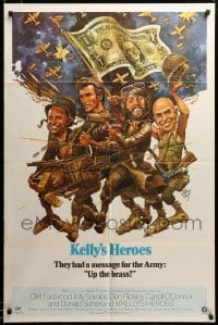 2z800 KELLY'S HEROES 1sh '70 Jack Davis Spirit of '76 art, Eastwood, Savalas, Sutherland, Rickles!