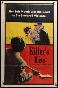 2z439 KILLER'S KISS 1sh '55 early Stanley Kubrick noir set in New York's Clip Joint Jungle!