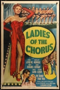 2z201 LADIES OF THE CHORUS 1sh '48 young Marilyn Monroe at the start of her career, ultra rare!