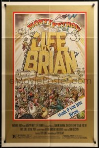 2z560 LIFE OF BRIAN style B 1sh '79 Monty Python, best different art by William Stout!