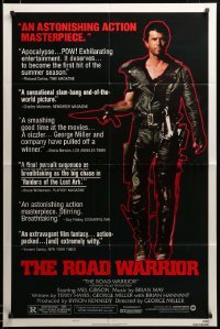 2z160 MAD MAX 2: THE ROAD WARRIOR style B 1sh '82 George Miller, Mel Gibson returns as Mad Max!
