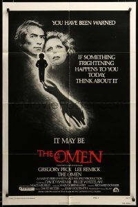 2z169 OMEN style F 1sh '76 Gregory Peck, Lee Remick, Satanic horror, you've been warned!