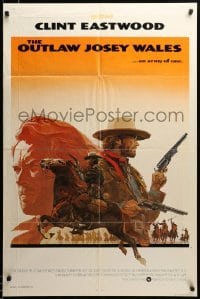 2z805 OUTLAW JOSEY WALES int'l 1sh '76 Clint Eastwood is an army of one, different profile artwork!