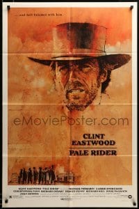 2z808 PALE RIDER 1sh '85 by Clint Eastwood with great artwork of him by C. Michael Dudash!