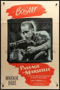 2z011 PASSAGE TO MARSEILLE 1sh '44 Humphrey Bogart escapes Devil's Island to fight Nazis!