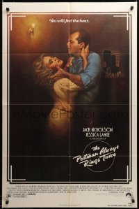 2z841 POSTMAN ALWAYS RINGS TWICE 1sh '81 art of Jack Nicholson & Jessica Lange by Rudy Obrero!