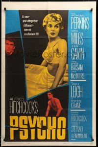 2z052 PSYCHO 1sh '60 sexy half-dressed Janet Leigh, Anthony Perkins, Alfred Hitchcock classic!