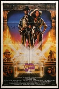 2z468 RAIDERS OF THE LOST ARK style A Kilian 1sh R91 art of adventurer Harrison Ford by Struzan!