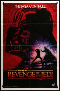 2z496 RETURN OF THE JEDI undated teaser 1sh '83 George Lucas' Revenge of the Jedi, Drew Struzan art!