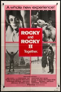 2z889 ROCKY/ROCKY II 1sh '80 Sylvester Stallone boxing classic double-bill!
